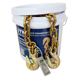 ITM G70 Transport Chain With Grab Hooks At Each End Lashing Capacity 3.8 Tonne Length 9M - TM9714-03809