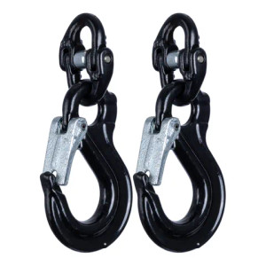 ITM Safety Chain Hook Set Black Components 8 MM Chain 10-13 MM Max Towing Capacity 4000Kg - TM9804-4000B