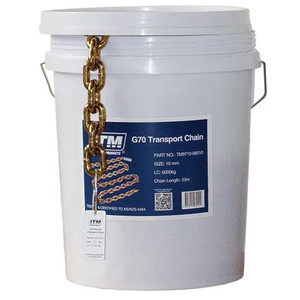 Order In - ITM G70 Pre-Cut Transport Chain Drum 50 KG Lashing Capacity 2.3 Tonne Chain 6 MM - TM9710-02306