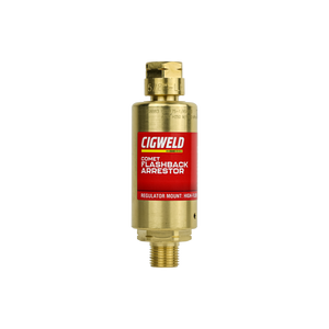 Order In - Cigweld Comet Flashback Arrestor High Flow Low Pressure Regulator Mount Fuel 5/8”-18 UNF - 5/8”-18 UNF - 208883