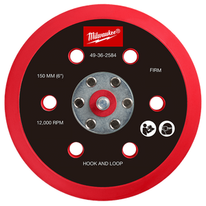 Order In - Milwaukee Hook and Loop Sander Backing Pad Firm 150 MM - 49362584