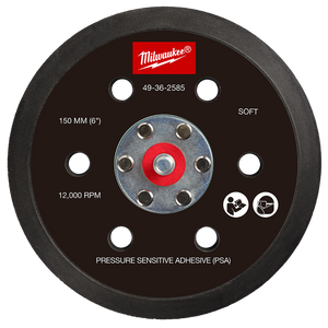 Order In - Milwaukee Pressure Sensitive Adhesive Sander Backing Pad Soft 150 MM - 49362585