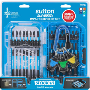 Sutton Supatorq Screwdriver Set 37 Piece + Bonus 3Pc Quick Change Supa Snap Holder - S250S37AP2