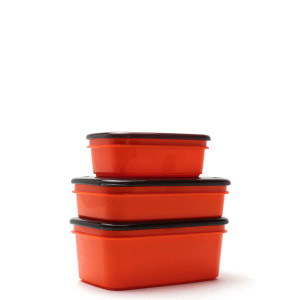 Order In - Rugged Xtremes Crib Container Set 350/650/1100 ML Red 3 Piece - RX11L001RD
