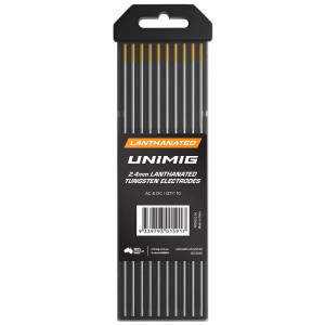 Order In - Unimig Lanthanated Tungsten Gold 2.4 MM 10 Pack - PTR0002-24