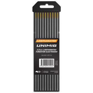 Order In - Unimig Lanthanated Tungsten Gold 3.2 MM 10 Pack - PTR0002-32
