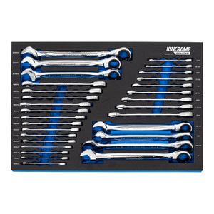Order In - KINCROME Evolution Single Way Gear Spanners EVA Tray 30 Piece - EVA414T
