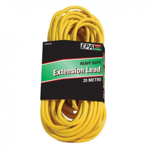 EPA Extension Lead Heavy Duty PVC Yellow 20M 10A - EPAYEL20
