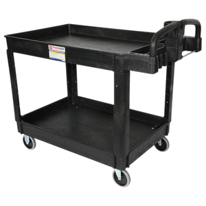Order In - TRADEQUIP Trolley Workshop Wide 2 Tray Polymer - 6042T