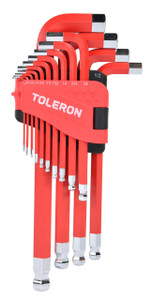 Toleron Ball End Hex Key Set Jumbo Imperial 14pc - TL90115