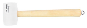 Toleron 16Oz/450G White Rubber Mallet Wooden Handle - TL90833