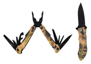 Toleron 2 Piece Multi Tool & Knife Set Camo - TL91109