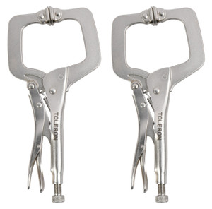 Toleron 280mm Locking Plier C Clamp 2pc Set - TL91517