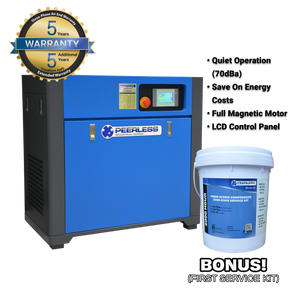Order In - Peerless HQD40 Variable Speed High Pressure Rotary Screw Air Compressor Base Mount - HQD40VSHP