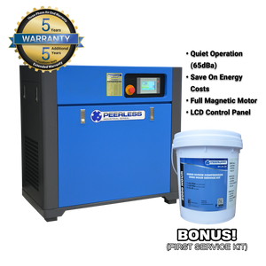 Order In - Peerless HQD7.5 Variable Speed Rotary Screw Air Compressor Base Mount - HQD7.5VSHP