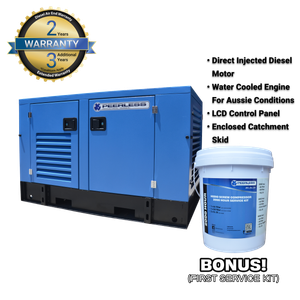 Order In - Peerless P125D Diesel Skid Mount Rotary Screw Compressor - P125-SKID