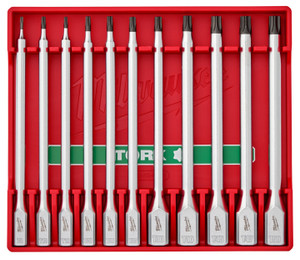 Milwaukee Torx Long Bit Socket Set 1/4” And 3/8” Drive 11 Piece - 4932500431