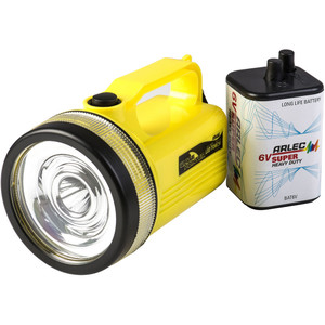 arlec rechargeable led torch with flood light