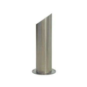 Order In - Gorilla Fixed Bollard 800mm (D219mm) Thickness 3mm Surface Mounted Sloped Top - Stainless Steel - BOL-FX-080SS