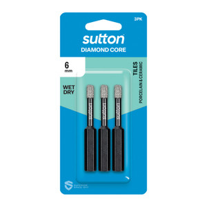 Order In - Sutton Tools Wet/Dry Diamond Grit Holesaw Set 6-10mm 3 Piece - D618S3B