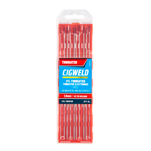 Order In - Cigweld Thoriated TIG Tungsten 2% 1.6 MM x175 MM 10 Pack - TUN16THR
