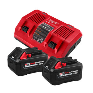 Pre Order - Milwaukee M18™ REDLITHIUM™ HIGH OUTPUT™ 5.0Ah Dual Bay Starter Pack - M18SPD502H