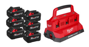 Pre Order - Milwaukee M18™ REDLITHIUM™ HIGH OUTPUT™ 5.0Ah 6 Bay PACKOUT™ Starter Pack - M18SPP506H