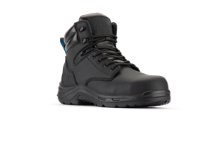 Order In - Bata Saturn Black Mid Cut Lace Up Safety Boot -80461510