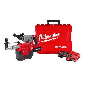 Order In - Milwaukee M18 FUEL™ 26mm SDS Plus Rotary Hammer 2x 6Ah + Dust Extractor Kit M18FHDEX602C