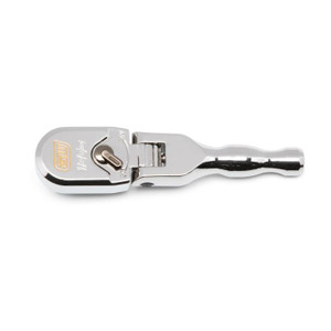 GEARWRENCH Full Polish Chrome Stubby Flex Head Teardrop Ratchet 3/8" Drive 120XP™ 4-3/4" - 81212XP
