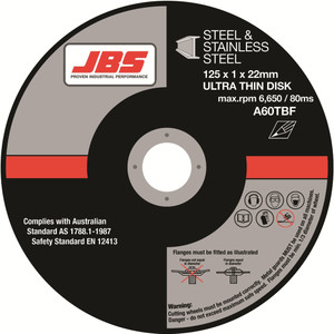 Order In - JBS JBS180222 A60TBF Metal Cut Off Wheel - 180 x 2 x 22mm