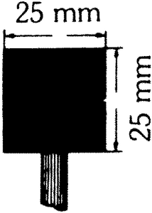 Order In - Norton 66253183106 38A60 A38 Mounted Point - 25 X 25 X 6mm - 60 Grit