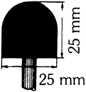 Order In - Norton 66253183099 38A60 A21 Mounted Point - 25 X 25 X 6mm - 60 Grit