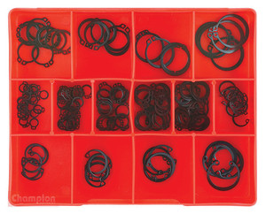 Order In - Champion Fasteners Circlip Assortment Kit - Fixed - 155 Piece - 1/4 to 1" - CA155 - Champion