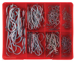 Order In - Champion Fasteners Zinc Plated CA1745 R-Clip Kit - 1/8 to 1"