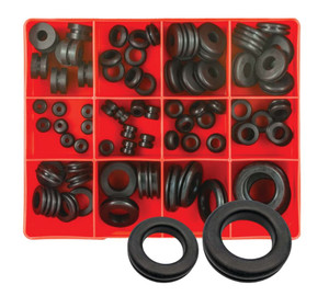 Order In - Champion Fasteners Wiring Grommet Kit - Rubber - Black - CA63 - 83 Pieces - CA63 - Champion