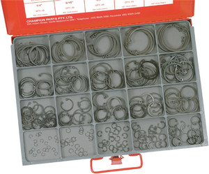 Order In - Champion Fasteners Circlip Assortment Kit - Master - 260 Piece - 8 to 50 mm - CA2010 - Champion