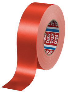 Order In - Tesa - 4688 - Cloth Tape - General Purpose - Natural Rubber - Red - 48mm x 25m