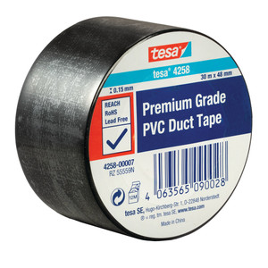 Order In - Tesa - 4258 - Duct Tape - PVC - Black - 150um - 48mm x 30m