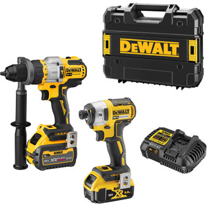 DeWalt 18V XR 2 Piece Kit - 5.0Ah/6.0Ah - DCZ297P1T1T-XE