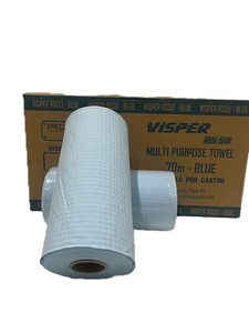 Order In -ROSCHE - Visper RS 50 Towel - Multi Purpose - Blue - 25cm x 70m Roll - Carton of 4 Rolls