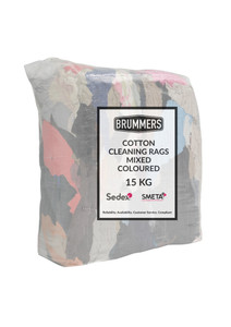Order In -BRUMMERS - Mixed Cotton Cleaning Rags - Coloured - 15kg
