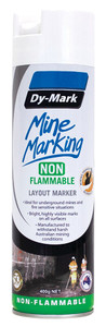 Order In - DY-MARK - Vertical Non-Flammable Layout Marker - Mine Marking - Aerosol Can - White - 400g
