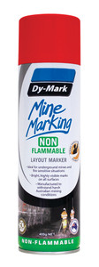 Order In - DY-MARK - Horizontal Non-Flammable Layout Marker - Aerosol Can - Mine Marking - Red - 400g