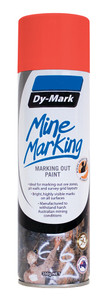 Order In - DY-MARK - Horizontal Marking Out Paint - Aerosol Can - Mine Marking - Fluorescent Orange - 350g
