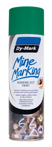 Order In - DY-MARK - Horizontal Marking Out Paint - Aerosol Can - Mine Marking - Green- 350g