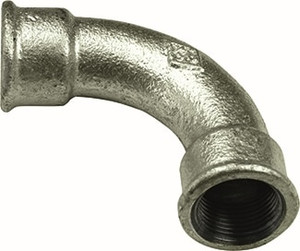 Order In - AAP Bend - Female & Female - Malleable Steel - 90 Degree - Galvanized - 25Nb - LBD25