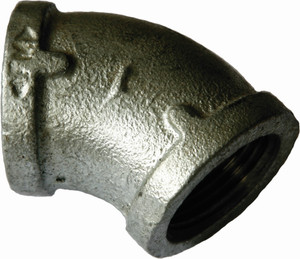 Order In - AAP Elbow - Female & Female - 45 Degree - Malleble Iron - Galvanized - 40Nb - LEF40