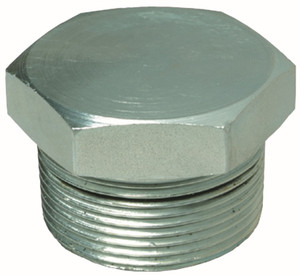 Order In - AAP Plug - Hexagonal Head - Mild Steel - BSP - Galvanised - 40 Nb - 38.1mm - SP40G