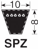 Order In - Continental Belt - Alpha - Wrapped Wedge - Rubber - ISO 4184 - 1320 x 9.7 x 8mm - SPZ SECTION SPZ1320 - 10264779
